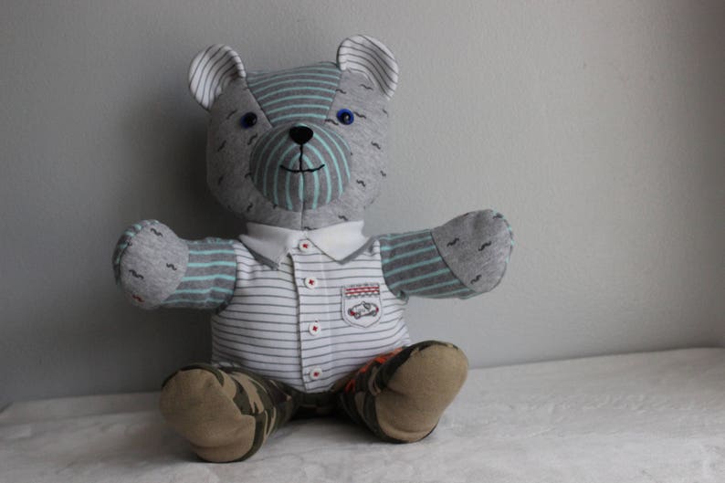 Custom Bear Keepsake Bear recycled bear Keepsake Memory Bear Custom Memory Bear from loved ones clothing Memory Bear Heirloom Bear