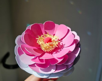 Plantilla de flor de zinnia