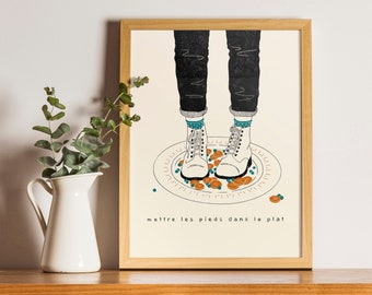Affiche A4 - Les pieds dans le plat