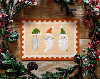 Greeting card // Santa Family stamp