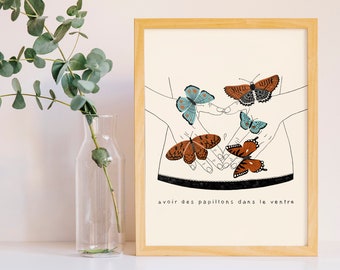 Poster A4 - Butterflies in the belly