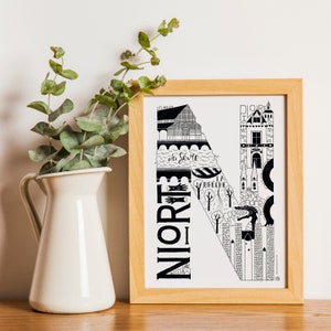 Carte illustrée Niort Bild 2