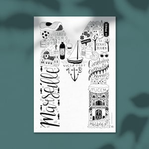 Carte illustrée Marseille
