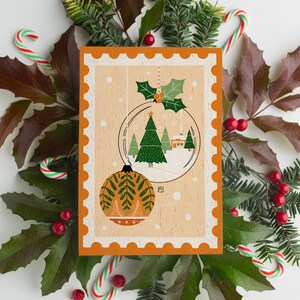 Carte de vœux // Timbre Décorations