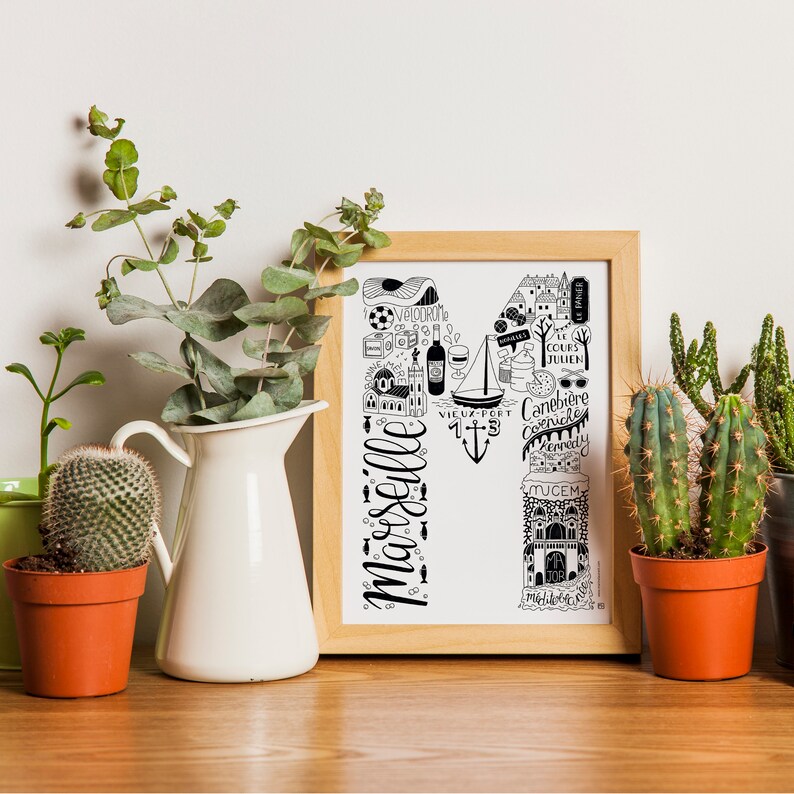 Carte illustrée Marseille 画像 2