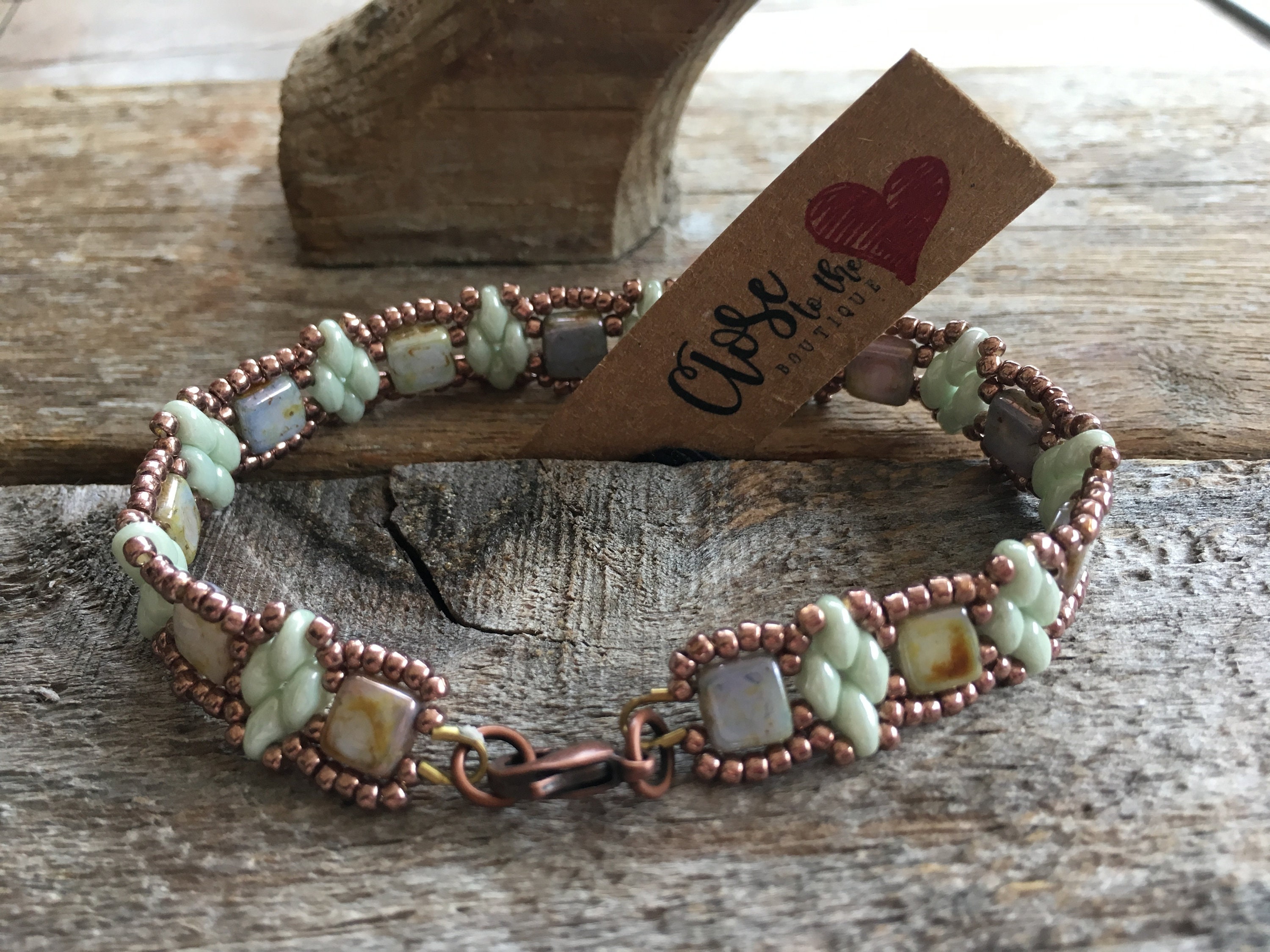 Champagne Beaded Bracelet Gold Beaded Bracelet Czech Glass Bracelet Champagne Seed Beads Gold Seed Bead Bracelet