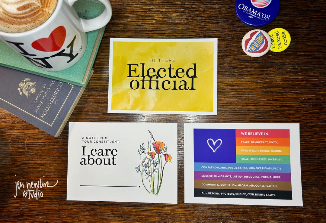 Postcards to Elected Officials; 3 Pack, Send Politicians a Message - Etsy
