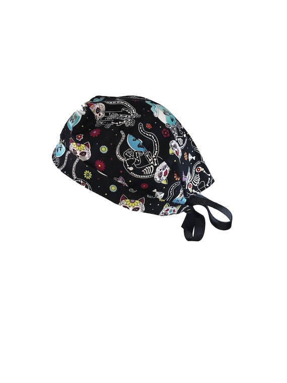 Dead Tie Back Scrub Cap Nurse Hat 