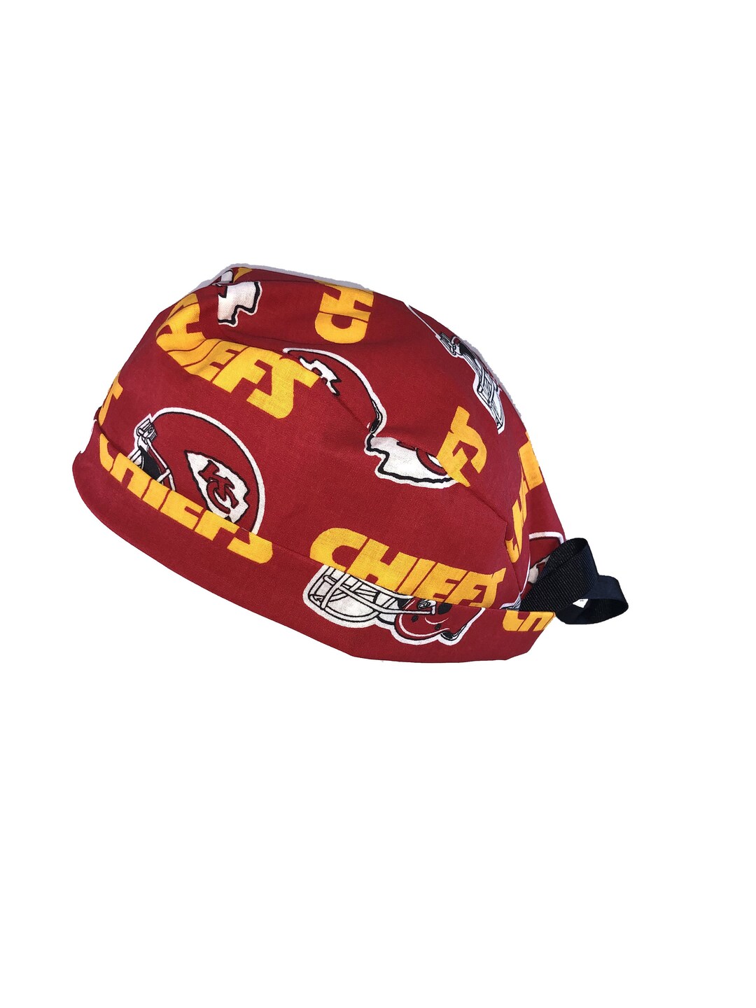Kansas City Chiefs Large Print NFL Tie Back Scrub Cap Nurse Etsy