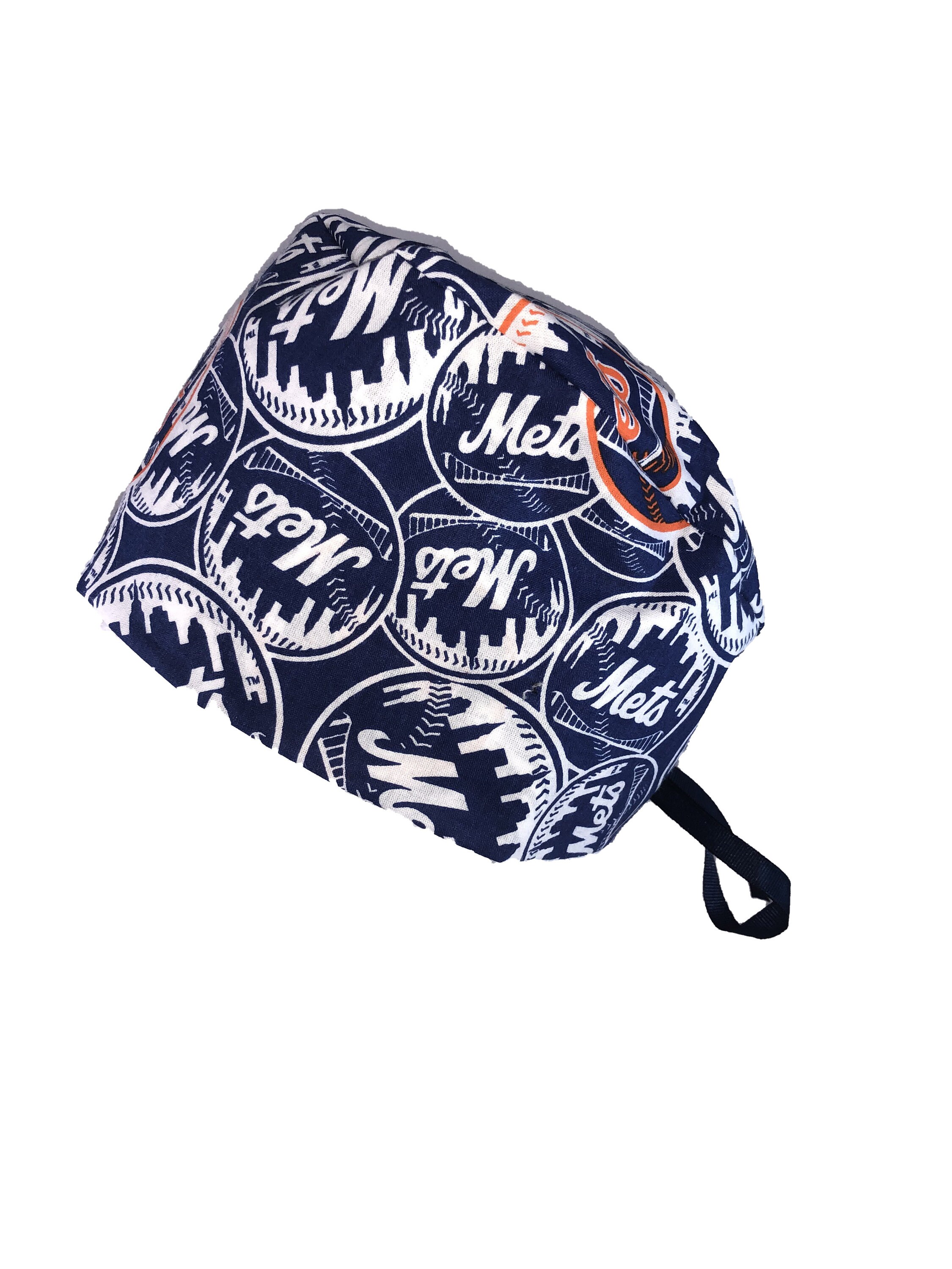 New York Mets MLB Tie Back Scrub Cap Nurse Hat Surgical Cap Etsy