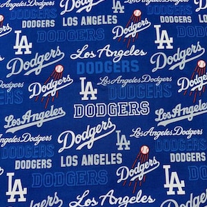 Los Angeles Dodgers New MLB Blue Baseball Tie Back Scrub Cap, Nurse Hat With or Without Ponytail Holder.