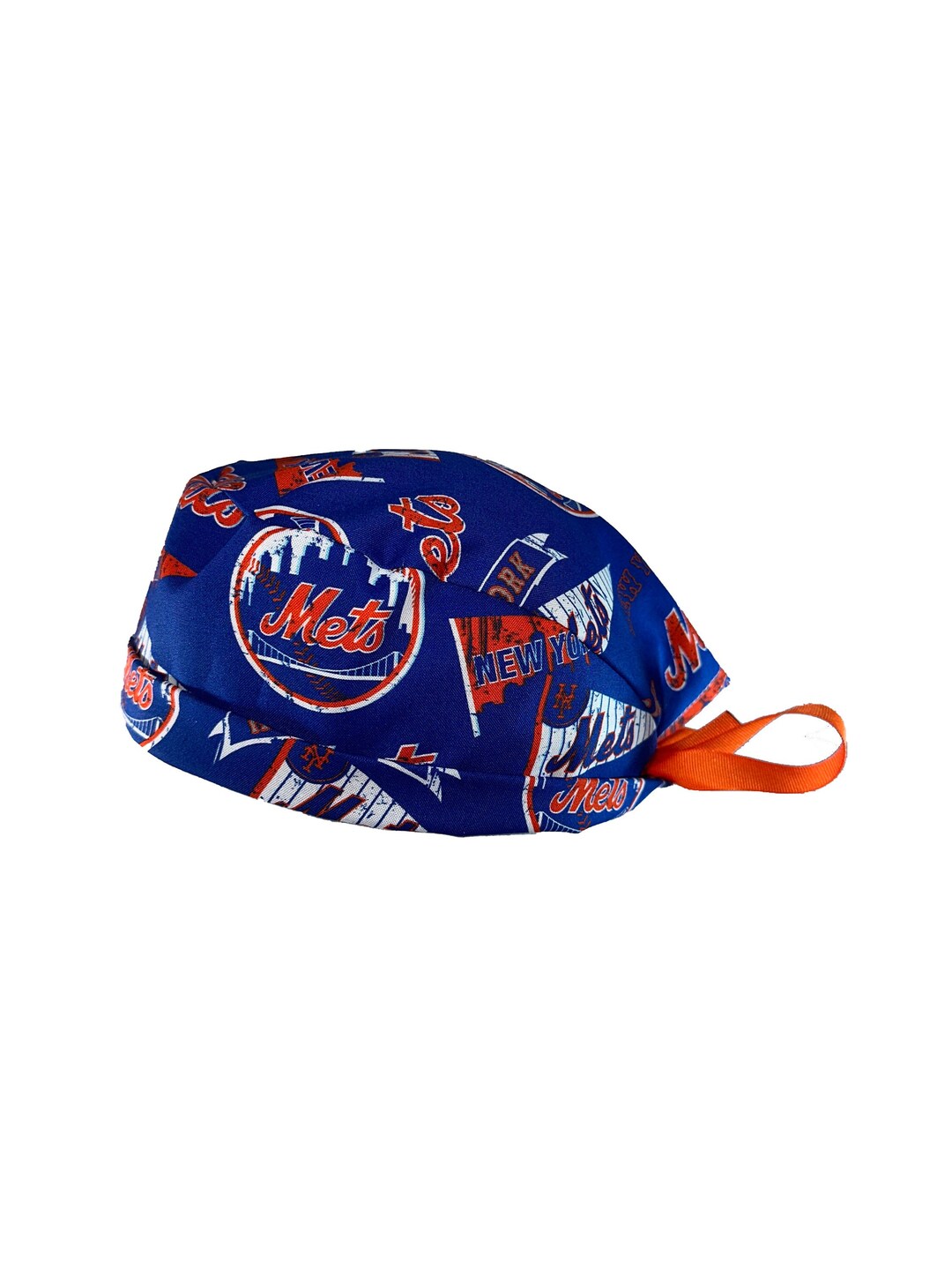 New York Mets Retro MLB Tie Back Scrub Cap Nurse Hat Etsy