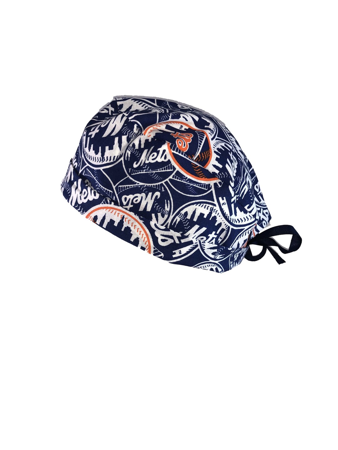 New York Mets MLB Tie Back Scrub Cap, Nurse Hat, Surgical Cap, OR Cap