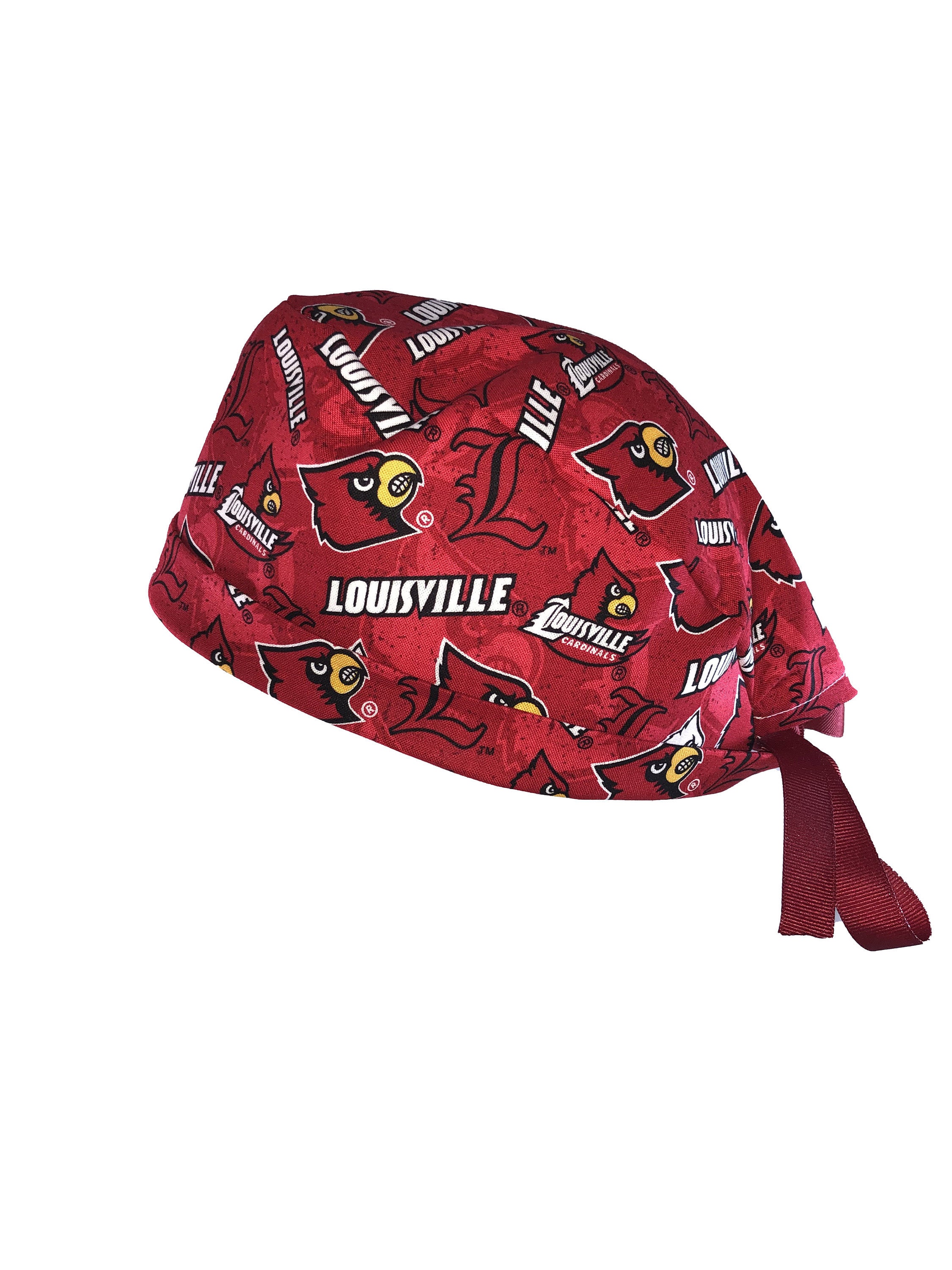 Louisville Cardinals University Mens White Red Bucket hat sz. Large/XL New  Ncaa
