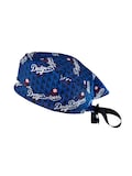 Los Angeles Dodgers Mini MLB Blue Baseball Tie Back Scrub Cap, Nurse Hat With or Without Ponytail Holder.