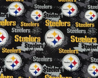 Pittsburgh Steelers Distressed NFL Tie Back Scrub Cap, Nurse Hat, Surgical Cap, OR Cap. With or Without Ponytail Holder.