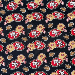San Francisco 49ers Helmets Football Tie Back Scrub Cap, Nurse Hat, Surgical Cap. With or Without Ponytail Holder.