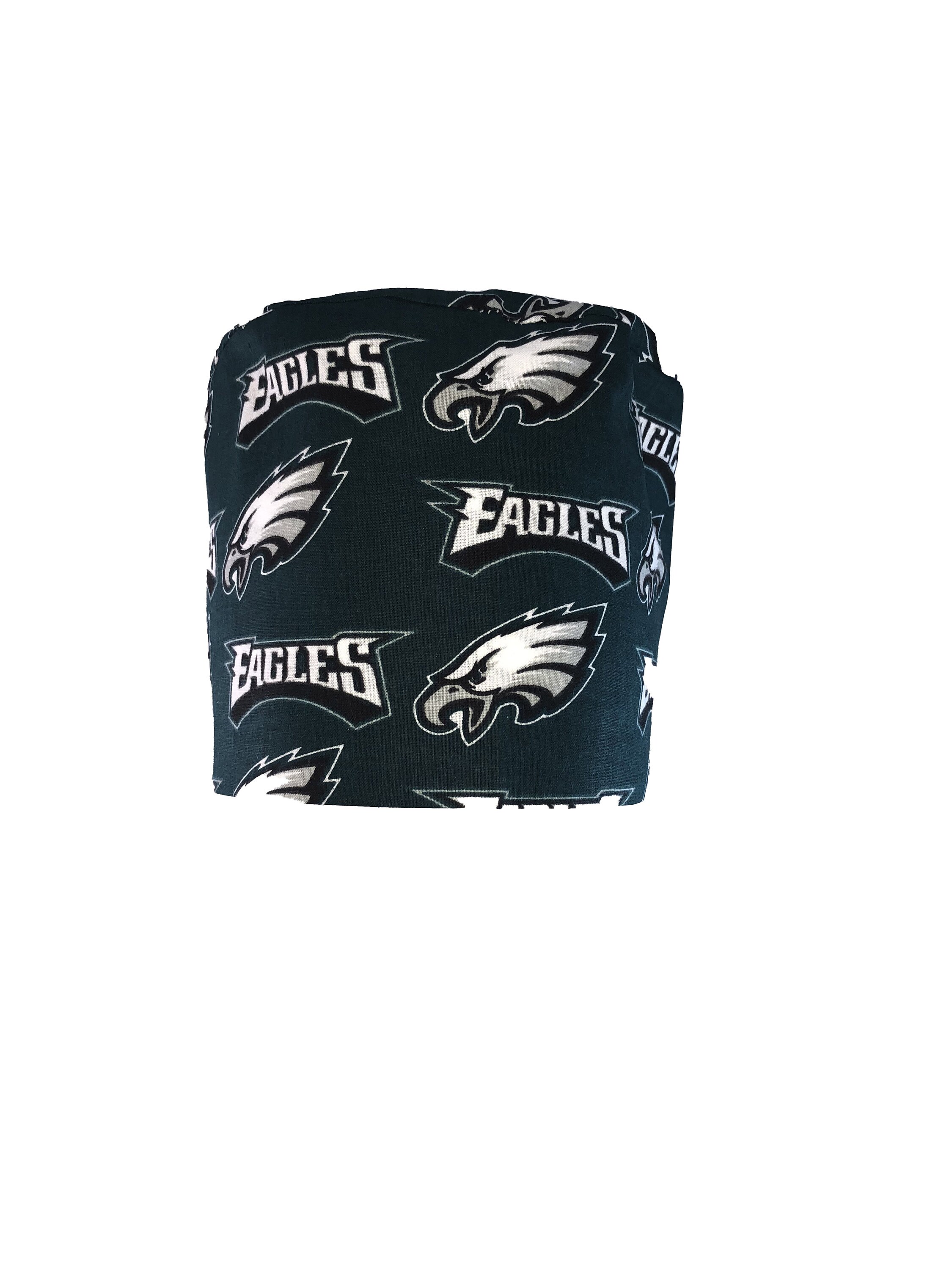 With or Without Ponytail Holder. Philadelphia Eagles Large Print  NFL Tie Back Scrub Cap Accessoires Hoeden & petten Operatiekapjes Nurse Hat Surgical Cap 