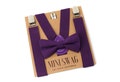 Plum Bow Tie and Suspenders--PERFECT for Wedding, Groomsmen, Ring Bearer or Page Boy Outfit, Purple Birthday, Cake Smash, Eggplant