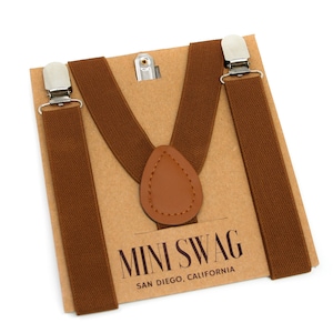 Coffee Brown Suspenders --- Baby-Men&#39;s SIZES --- PERFECT for Wedding, Ring Bearer Outfit, Groomsmen, Page Boy, 1st Birthday, Cake Smash