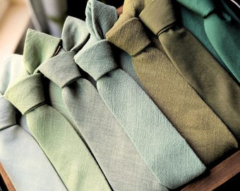 Dusty Sage, Matcha, Moss, Olive Green, Juniper, Emerald NECKTIES + BOW TIES