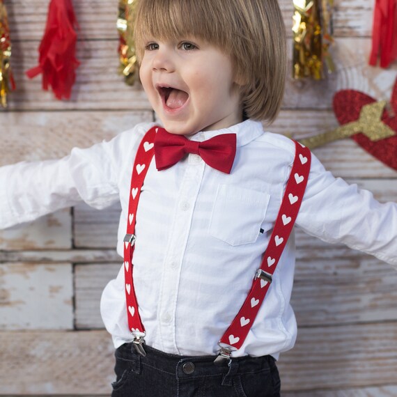 Bow Tie & Suspenders Hearts Valentine's Day Men Women Kids T-Shirt Bow Tie & Suspenders Hearts Valentine's Day Men Women Kids T-Shirt