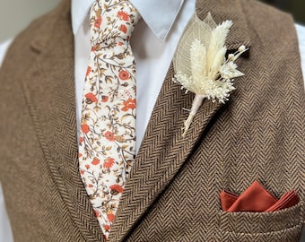 terracotta wedding tie