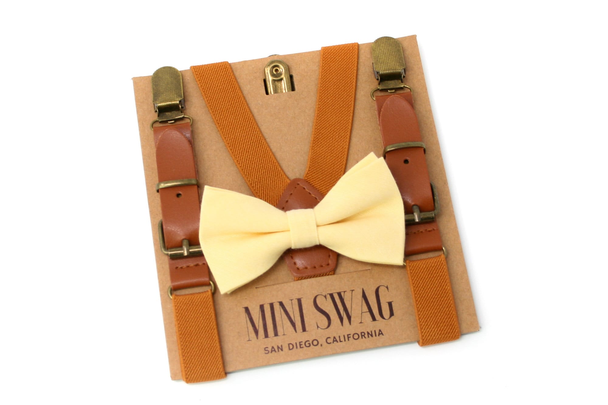 Pale Yellow Toddler Bow Tie Set Boys Bow Tie and Suspenders Etsy