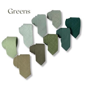 Dusty Sage, Matcha, Moss, Olive Green, Juniper, Emerald NECKTIES + BOW TIES