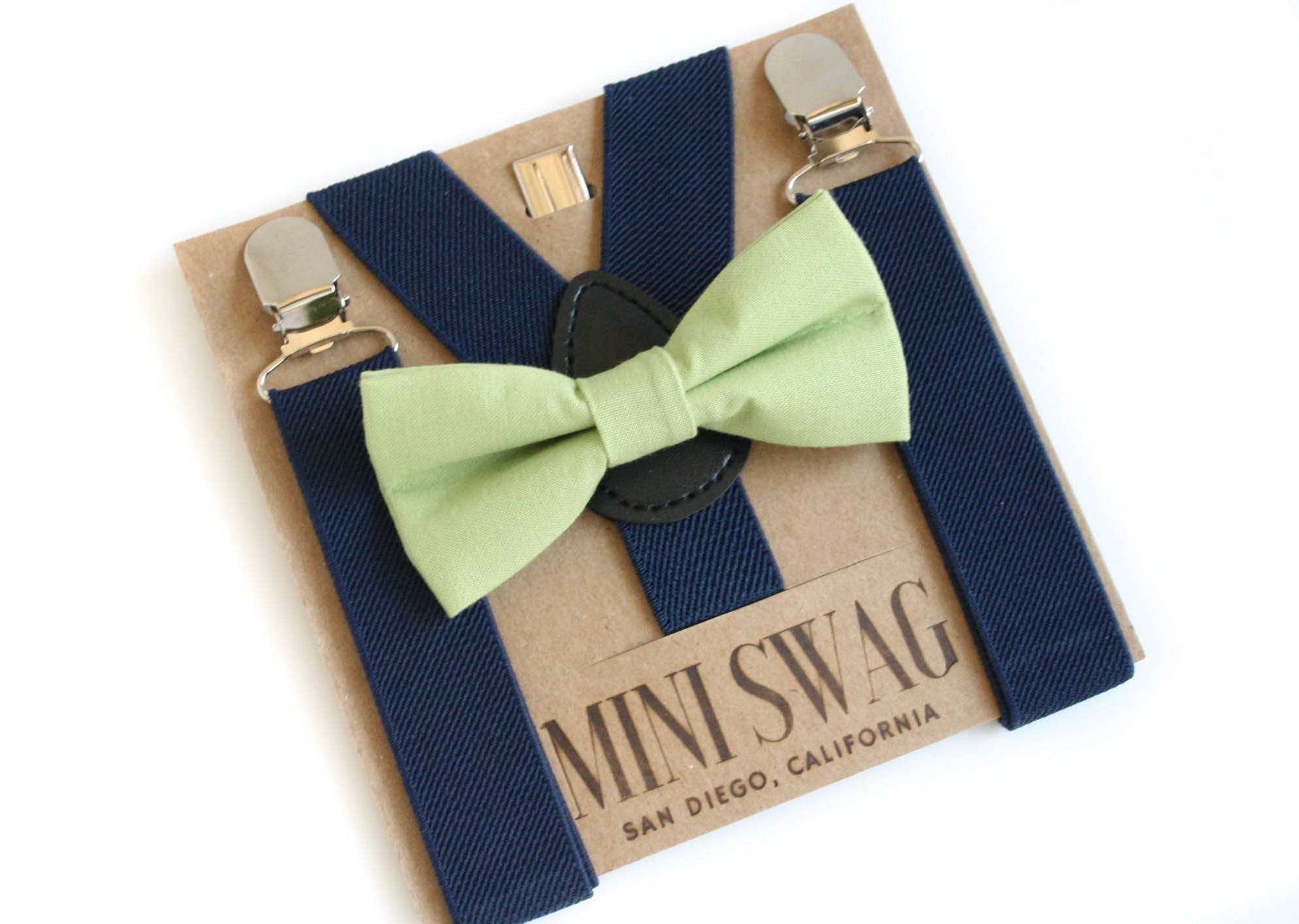 Navy and Lime Bow Tie Suspenders Lime Green Kids Bowtie Navy Etsy