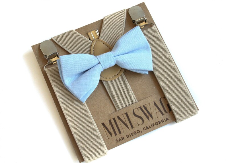 Light Blue Bow Tie Suspenders Infant Boy Bow Tie Toddler Etsy