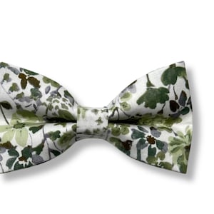 Olive Green Floral Bow Ties, Neckties, and Pocket Squares
