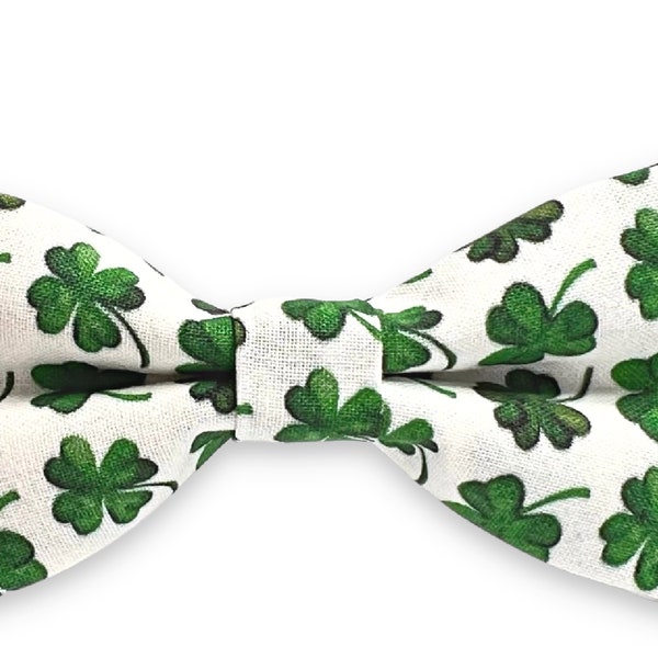 Green Shamrock Bow Tie --- PERFECT for St Patricks Day Outfit, Clover, Cake Smash, 1st Birthday, Baby, Toddler, Adults