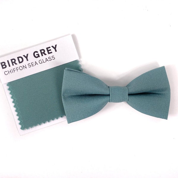 Sea Glass Bow Tie --- PERFECT for Groomsmen, Ring Bearer, Page Boy Outfit, Wedding, Birdy Grey Color Match, Cake Smash, Morilee Deep Sea