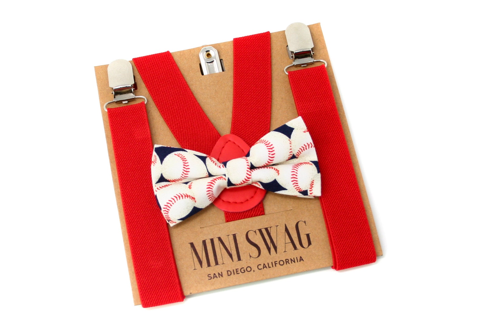 Baseball Bow Tie and Red Suspenders PERFECT for Boys Etsy