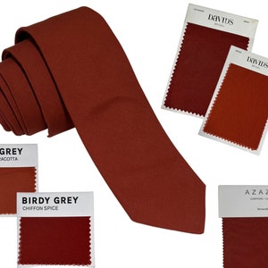 Cinnamon Necktie or Bow Tie --- PERFECT for Groomsmen, Ring Bearer, Wedding, Davids Bridal, Spice, Burnt Orange, Sienna, Auburn