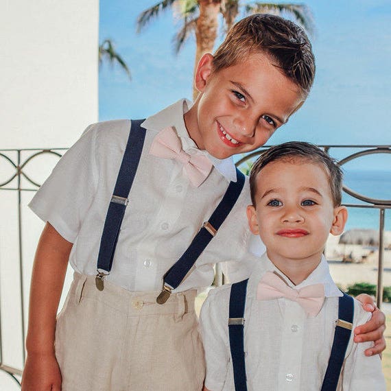 Ring bearer outfits with suspenders navy discount