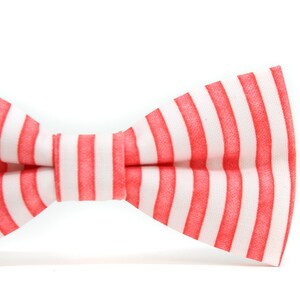 Red and White Stripe Bow Tie & Red Suspenders Perfect for Christmas Outfit, Holiday Party, 1st Birthday, Candy Cane, Baby Mens Size image 2