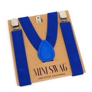 Royal Blue Suspenders --- Baby - Youth SIZES --- PERFECT for Wedding, Ring Bearer Outfit, Page Boy, 1st Birthday, Cake Smash, Indigo