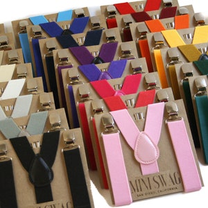 Mens and Boys Suspenders, Baby, Toddler, Kids --- PERFECT for Weddings and Special Events, 29 COLORS