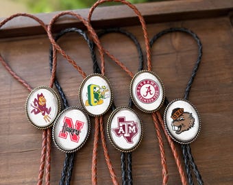 Corbata bolo deportiva personalizada / Logotipo del equipo personalizado / Graduación / Regalo para aficionado al fútbol para él / Día del Padre / Universidad o profesional