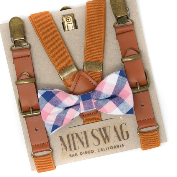 Navy Blush Bow Tie Etsy