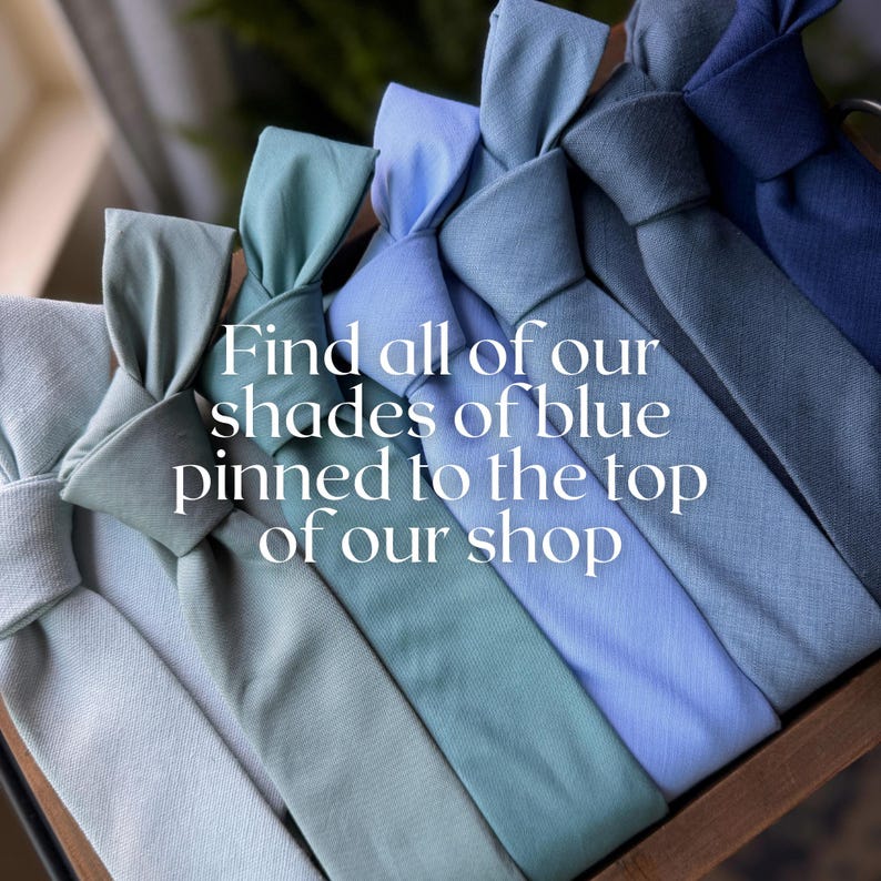 Dusty Blue Floral, Twilight, French Blue | Wedding Neckties, Bow Ties, Pocket Squares image 16
