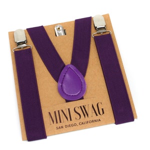 Plum Suspenders --- Baby, Toddler & Men&#39;s SIZES --- PERFECT for Groomsmen, Ring Bearer, Page Boy Outfit, David&#39;s Bridal Plum Match, Eggplant
