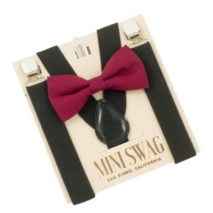 boy bow tie and suspenders outfit