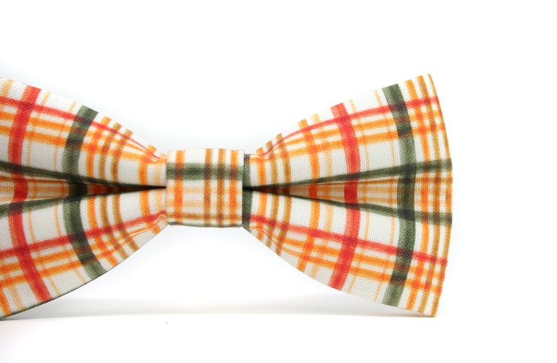 Mens Sizes Fall Plaid Bow Tie /& Coffee Brown Suspenders --- PERFECT for Ring Bearer Outfit Thanksgiving Baby Wedding Groomsmen