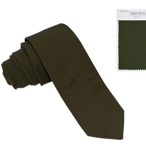 Olive Green Necktie, Bow Tie, or Pocket Square -- PERFECT for Groomsmen, Ring Bearer, Wedding, Davids Bridal Martini, Moss, Agave, Fern