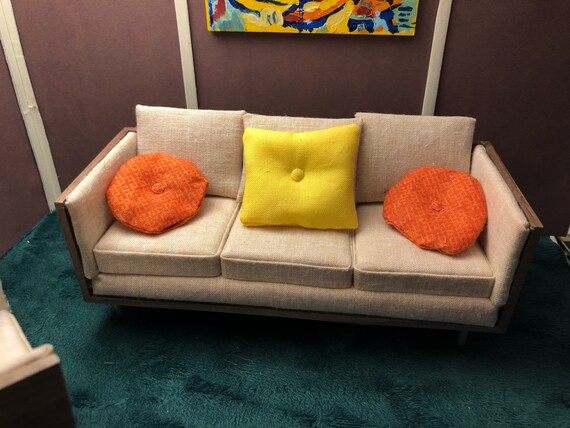 Mid Century Modern Sofa Don Draper Madmen 1 12 Replica Etsy