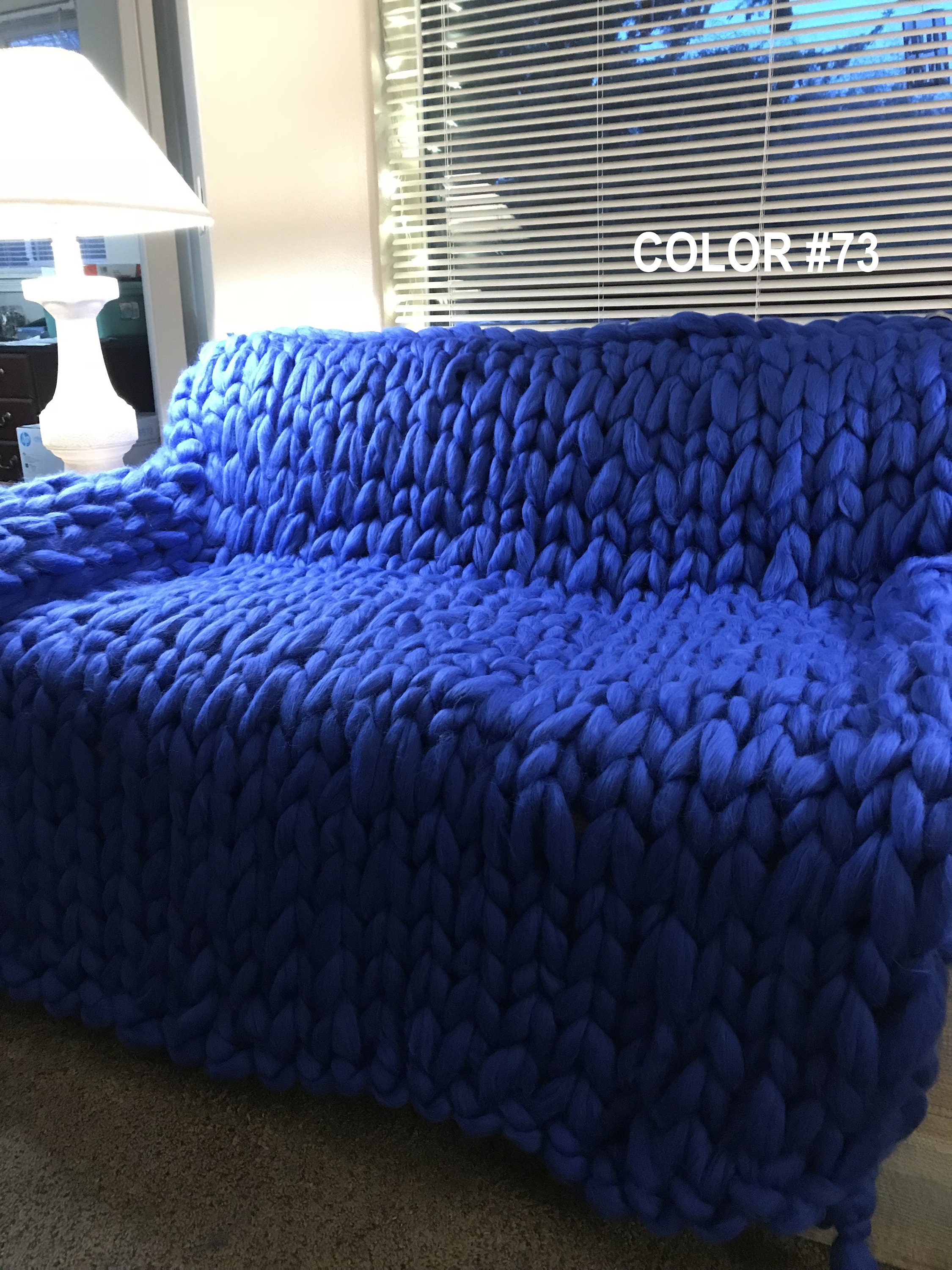 Large chunky knit australian merino wool throw blanket 50 x 70 127177cm custom order listing