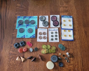 Vintage Button Store Display Cards, salesman sample cards